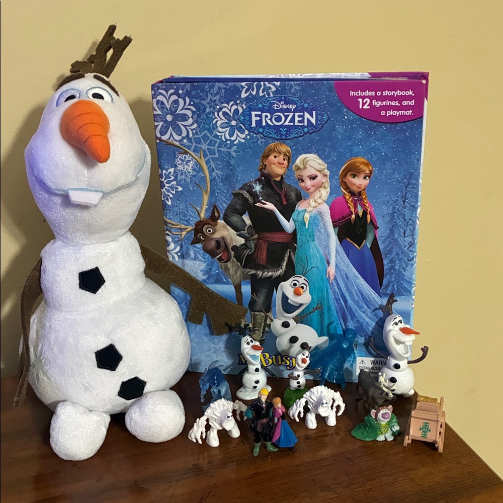 Disney FROZEN My Busy Book/Figurines/Playmat & Olaf Plush